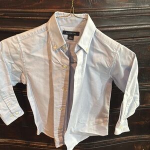 Lands' End Blue Button Down Shirt Classic Style